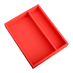 Кашпо Дарим красиво Макарунас 25.5х20х4.5 см красный