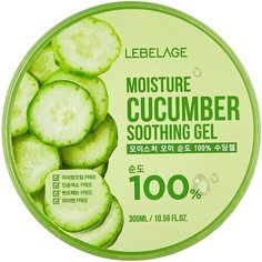Гель для тела Lebelage увлажняющий успокаивающий с экстрактом огурца Moisture Cucumber Soothing Gel, 300 мл