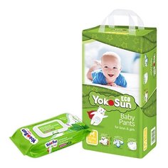 YokoSun трусики Eco M (6-10 кг) 48 шт + салфетки влажные детские Eco 100 шт
