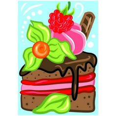 Набор для творчества LORI Картина по номерам для малышей Сладкий тортик