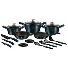 Набор посуды Berlinger Haus 6164-BH 17 предметов, Aquamarine Metallic Line