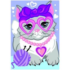 Набор для творчества LORI Картина по номерам для малышей Гламурная кошечка