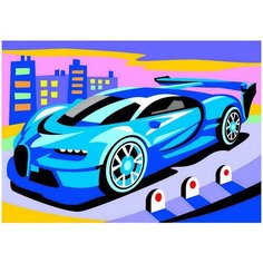 Набор для творчества LORI Картина по номерам для малышей Бугатти