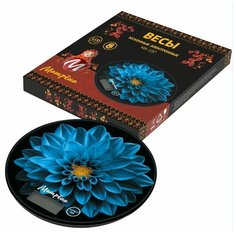 Весы для Кухни матрёна МА-197 голубой цветок (8117)