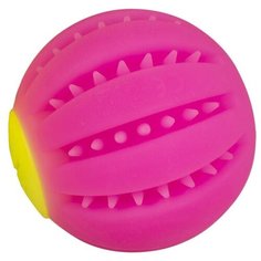 Игрушка для собак DUVO+ интерактивная, "Мяч светящийся", розовый, 10см (Бельгия)