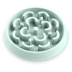 Миска для медленного поедания корма TARHONG "Slow Chow", голубая, 24.8х4см/700мл