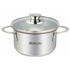 Кастрюля Mercury MC-6055, 1 л, серебристый