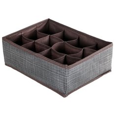 Доляна Органайзер для белья 12 ячеек 27 х 20 х 10 см пастель