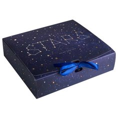 Коробка подарочная Дарите счастье Stars 31 х 9 х 24.5 см синий