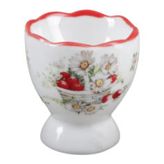 Подставка для яйца Доляна Ромашки 4498126 белый