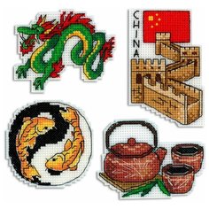 Набор для вышивания "М.П.Студия" Р №08 №335 "Китай". Магниты 8х6см