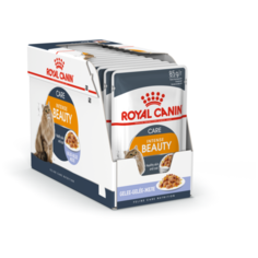 Влажный корм для кошек Royal Canin Intense Beauty, мясное ассорти, рыбное ассорти 12 шт. х 85 г (кусочки в желе)