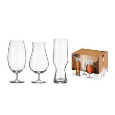 Набор бокалов 3х2 "Бир" Crystalite Bohemia