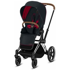 Прогулочная коляска Cybex Priam III Ferrari, victory black/chrome/brown, цвет шасси: серебристый
