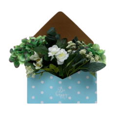 Коробка подарочная Дарите счастье Be happy 33 х 25 х 10 см голубой