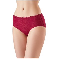 Lowry Трусы слипы макси средней посадки с кружевом, размер M, винный
