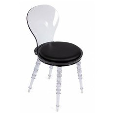 Стул Babel черный с прозрачными ножками Bradex Home