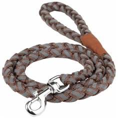 Особо прочный поводок для собак Japan Premium Pet с усиленным светоотражением . Размер М. Коричневый