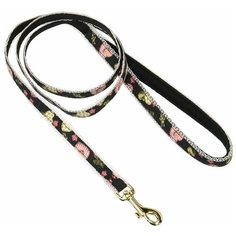 Поводок Japan Premium Pet буржуа с мягкой анатомической вкладкой, размер 2S - для мини собак до 6 кг, Черный