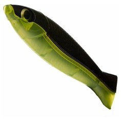 Игрушка с мататаби для кошек Japan Premium Pet в виде пластиковой рыбки, с функцией массажа дёсен, зелёная.