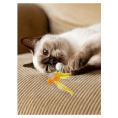 Игрушка для кошек из натурального кокона шелкопряда Japan Premium Pet в виде мышки, пробуждающего инстикт охотника к игре (2 шт).