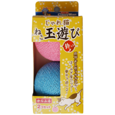 Игрушка со смещенным центром тяжести для кошек Japan Premium Pet в виде клубка из ниток, с функцией игры, разноцветный, 2 шт.