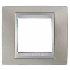 Рамка 1-Ая Schneider Electric Unica ТОР Никель/Ант MGU66.002.039