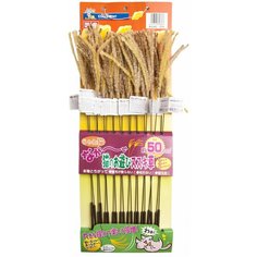 Игрушка-Дразнилка из натурального льна для кошек Japan Premium Pet в виде золотистого колоска, с функцией пробуждающей инстинкт охотника.