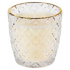Свеча декоративная в рюмочке хрустальная нежность (геометрическая огранка), 7х7 см, Koopman International