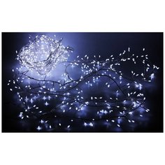 Светодиодная гирлянда РОСА ОБЪЕМНАЯ, 240 холодных белых микро LED-огней, 12+5 м, контроллер, белая проволока, уличная, Kaemingk