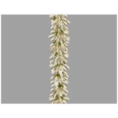 Гирлянда хвойная шеффилд заснеженная, хвоя - литая PE+PVC, 70 тёплых белых LED-огней, 274х30 см, батарейки, National Tree Company