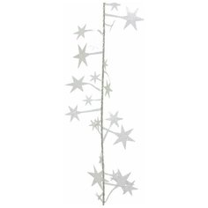 Мишура мерцающие звёздочки на проволочной основе, белая радужная, 6х270 см, Kaemingk