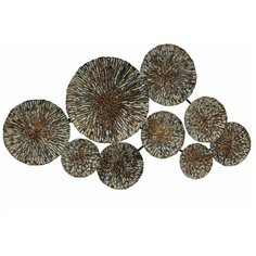 Настенное интерьерное украшение шакира, металл, 6х70х40 см, Boltze