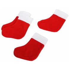 Набор для декорирования столовых приборов НОВОГОДНИЕ НОСОЧКИ, 14 см (упаковка 4 шт.), Koopman International