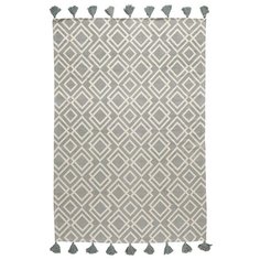 Ковер из хлопка с этническим узором Ромбы и кисточками из коллекции Ethnic, 200х300 см Tkano