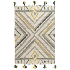 Ковер из хлопка с контрастным узором и кисточками из коллекции Ethnic, 160х230 см Tkano