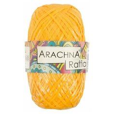 Пряжа Raffia (5 мотков)., 50 гр., 200м., ARACHNA, №37 св.оранжевый