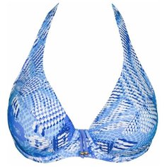 Купальный лиф Pixel с завязками вокруг шеи, голубой, размер 46F Empreinte