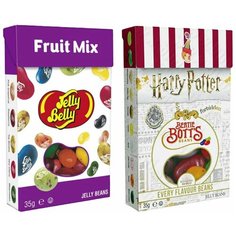 Конфеты Jelly Belly коробка Fruit Mix 35 гр. + Гарри Поттера Bertie Botts 35 гр. (2 шт.)