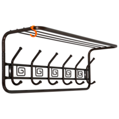 ВСПА 203 М Вешалка "Ажур" с полкой 80 см, с 7-ю крючками, настенная, цвет медный "Антик" ЗМИ