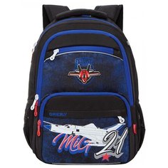 Grizzly Рюкзак школьный, черный -синий, RB-154-2/2