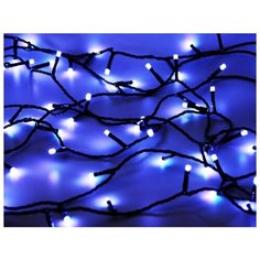 Светодиодная гирлянда НИТЬ ОБЪЕМНАЯ, 120 RGB LED ламп (меняющих цвет), 9+3м, черный PVC провод, таймер, уличная, Kaemingk