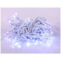 Светодиодная гирлянда нить объемная, 120 холодных белых LED ламп, 9м, белый PVC провод, контроллер, уличная, Kaemingk