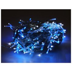 Светодиодная гирлянда НИТЬ ОБЪЕМНАЯ, 240 белых/синих LED ламп, 18+3 м, прозрачный PVC провод, контроллер, уличная, Kaemingk