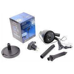 Светодиодный проектор ШАР СО СНЕЖИНКАМИ, холодные белые LED-огни, проекция на 16 м2, 10x11x19 см, уличный, Kaemingk