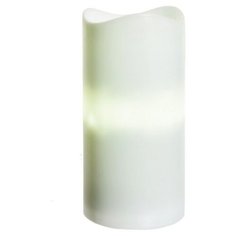 Свеча-проектор ТАНЕЦ СНЕЖИНОК, белая, 4 холодных белых LED-огня, 15 см, таймер, батарейки, Kaemingk