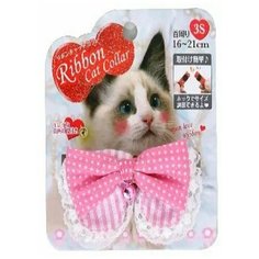 Безопасный нарядный ошейник-бабочка для кошек с системой защиты от удушения, красный, размер 3S Japan Premium Pet