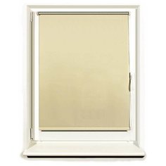 Штора рулонная светонепроницаемая (Блэкаут) BRABIX 100х175 см, кремовый/серебро, 606016