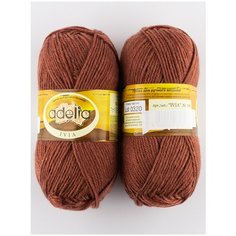Пряжа IVIA 150м., 62.5г., 2 мотка, ADELIA, №160 красно-коричневый