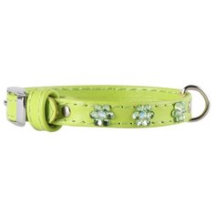Ошейник COLLAR Glamour Цветочек 3253, обхват шеи 19-25 см зеленый